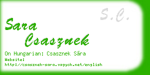 sara csasznek business card