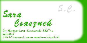 sara csasznek business card